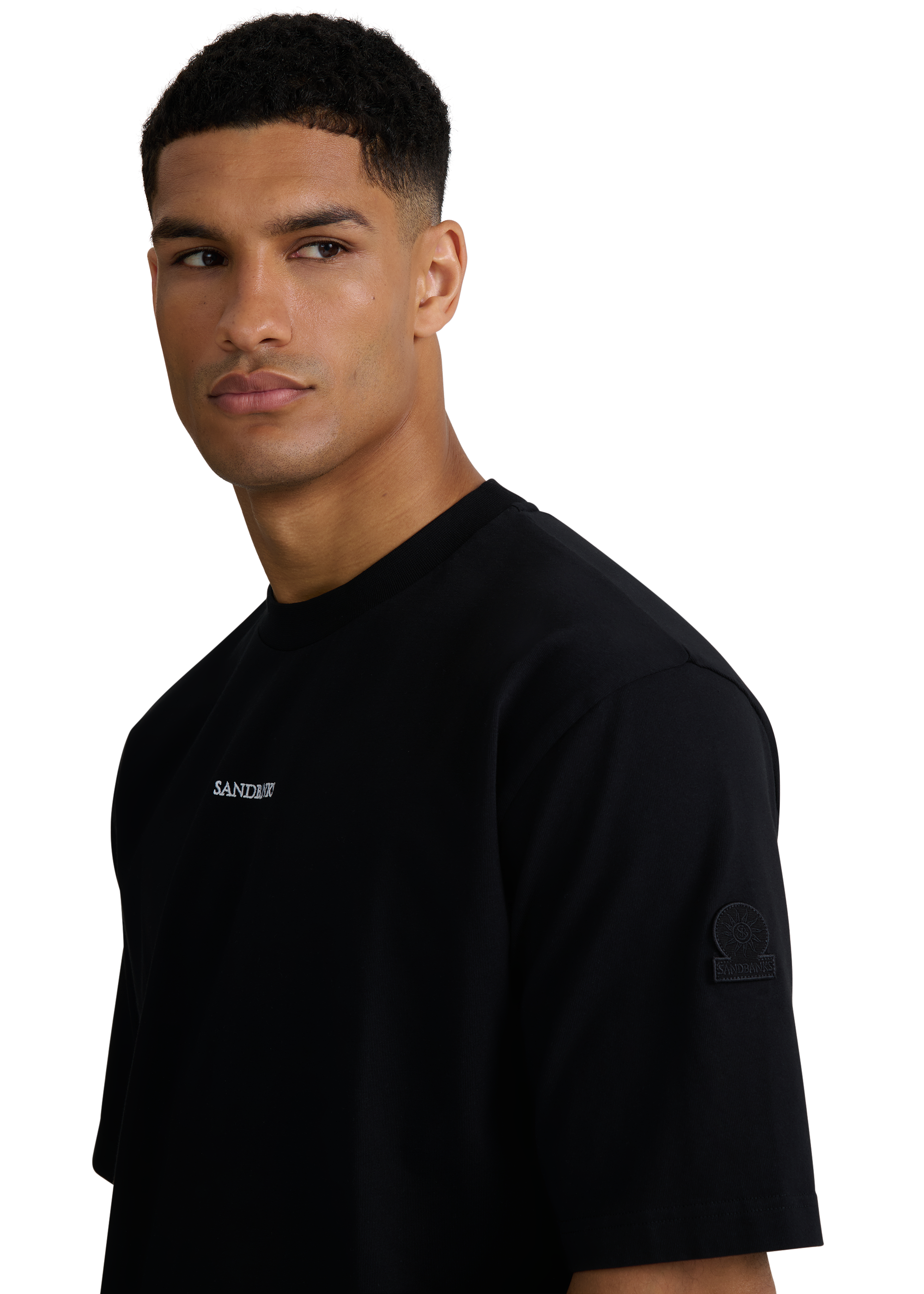 Sandbanks Boxy Fit T-Shirt - Black