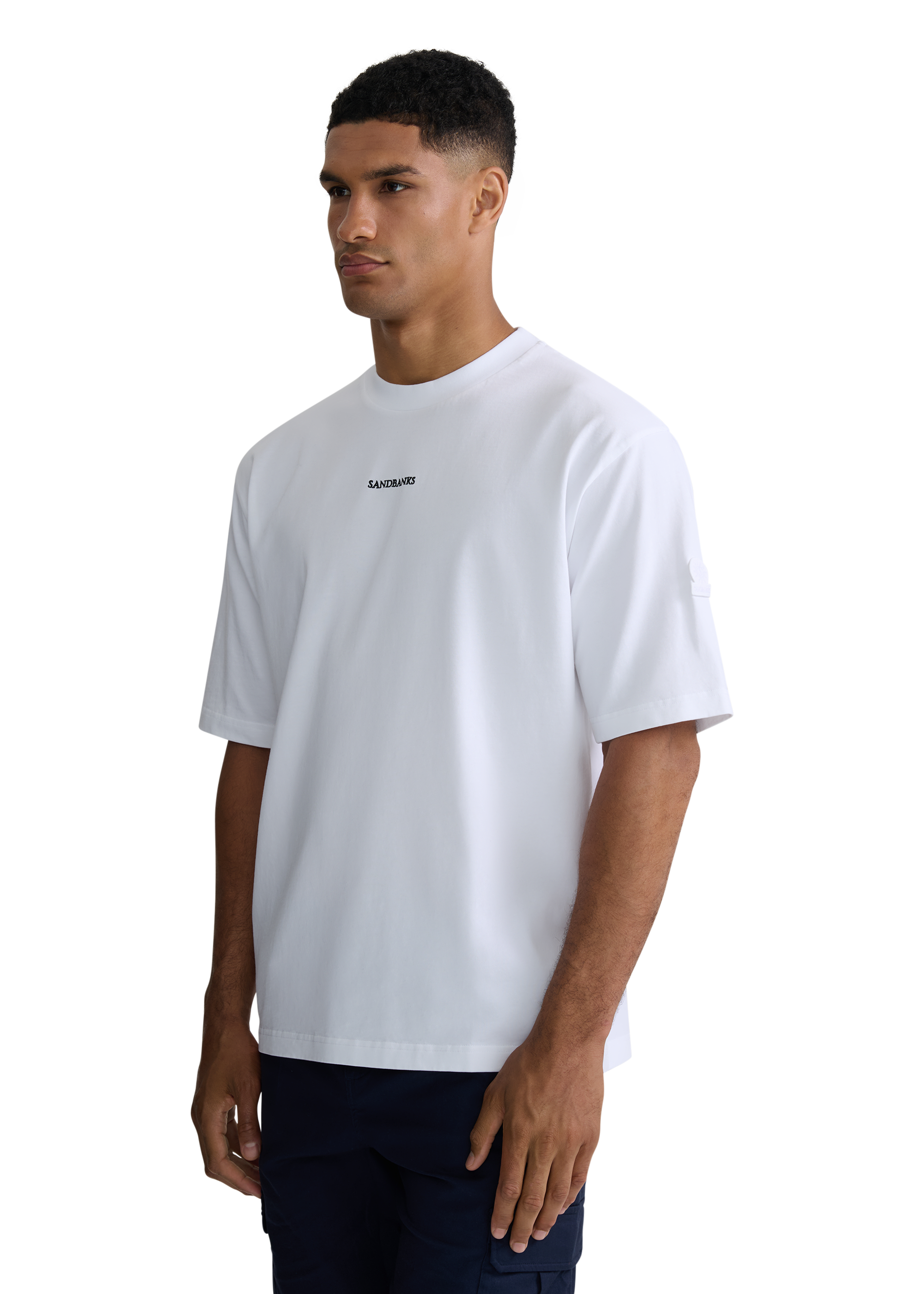 Sandbanks Boxy Fit T-Shirt - White