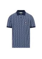 Sandbanks Jacquard Logo Polo Shirt - Navy