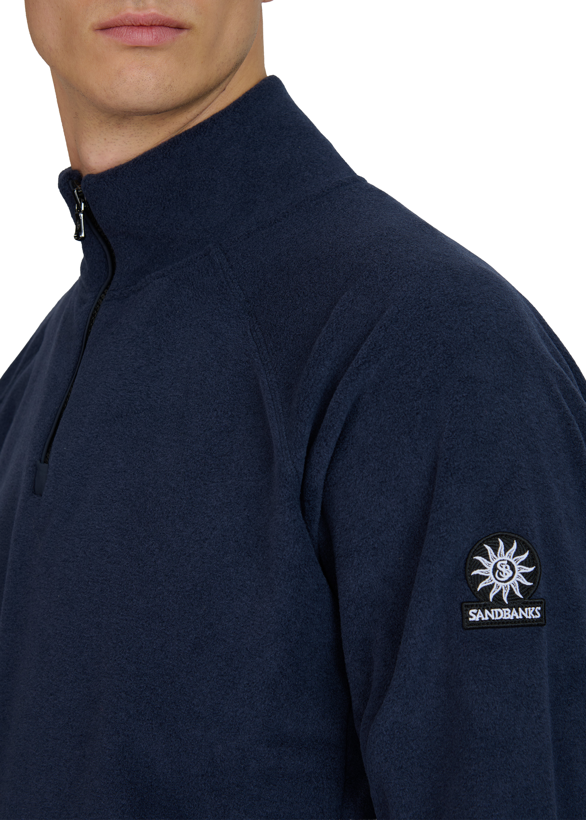 Sandbanks Polartec® Micro Fleece Quarter Zip - Navy
