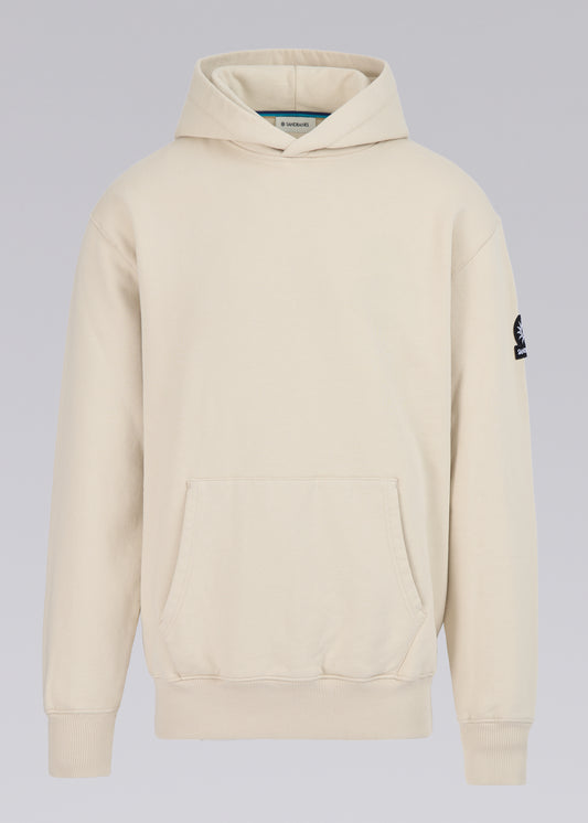 Sandbanks Badge Logo Hoodie - Stone