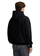 Contrast Fade Logo Print Hoodie - Black