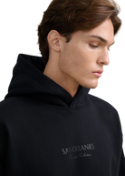 Riviera Collection Logo Print Hoodie - Black