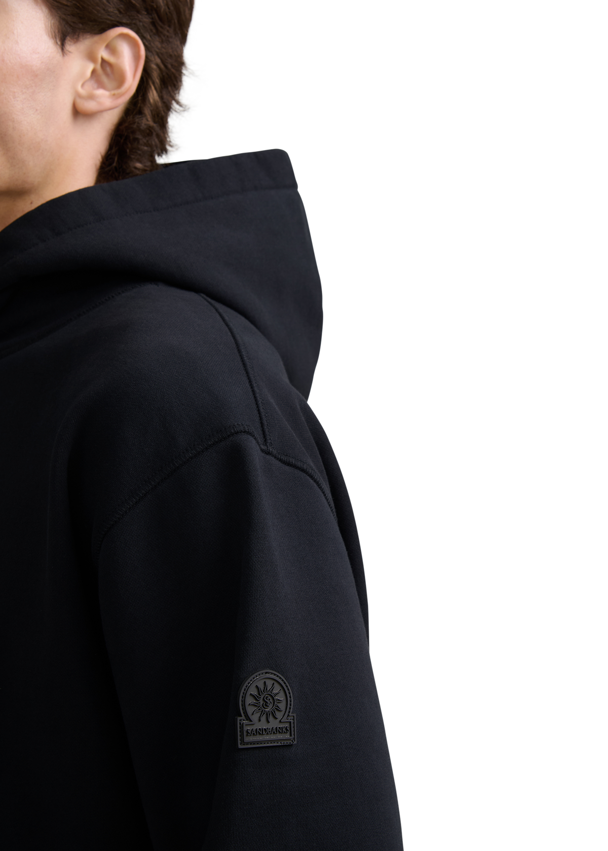 Riviera Collection Logo Print Hoodie - Black