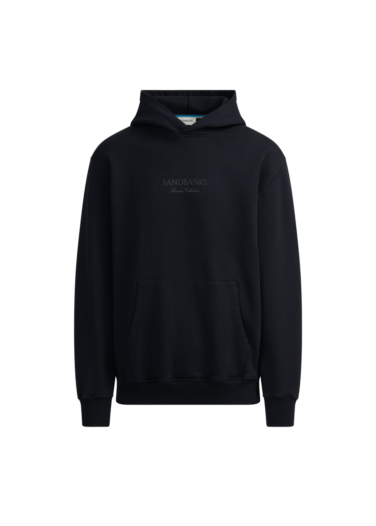 Riviera Collection Logo Print Hoodie - Black