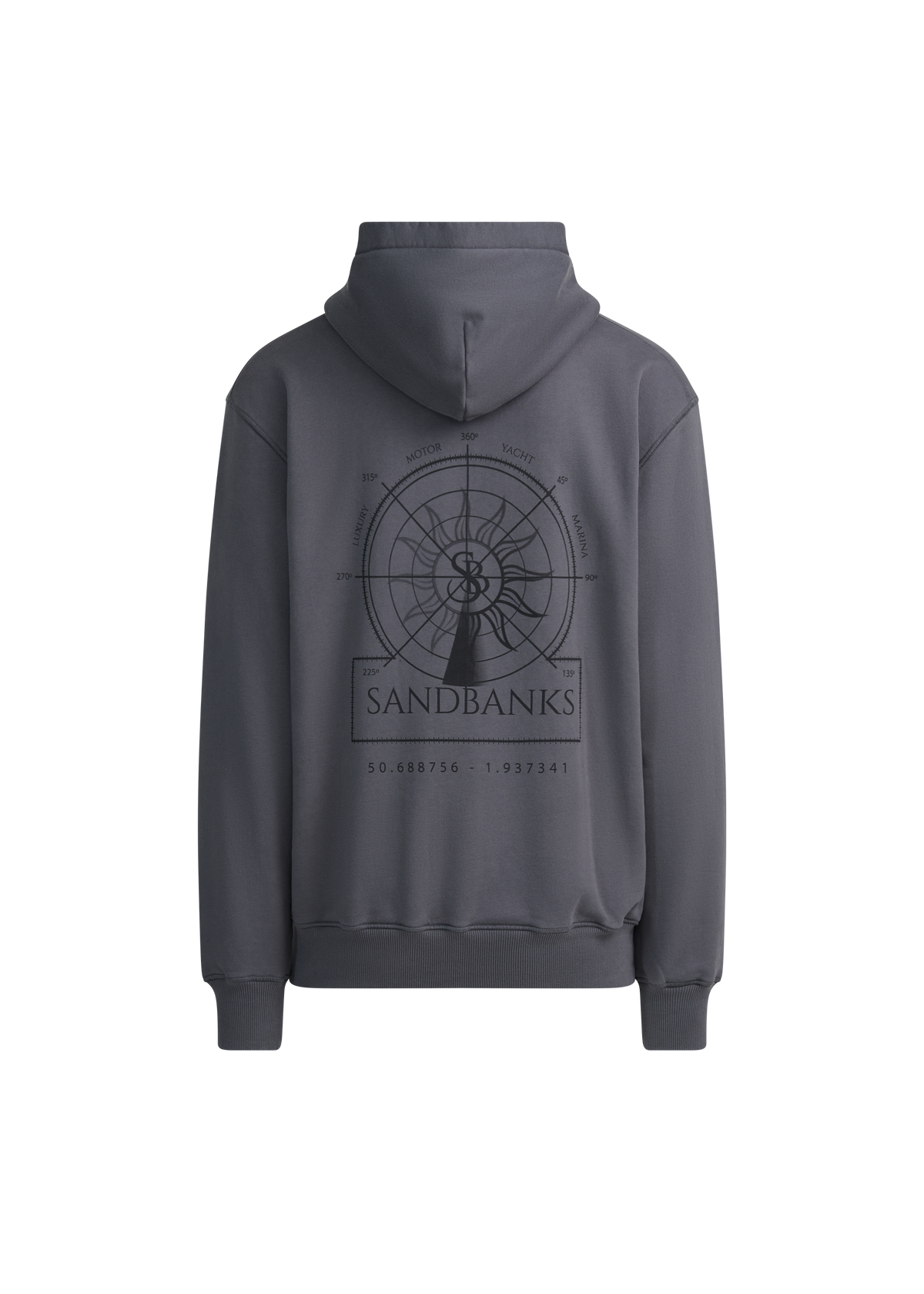 Sandbanks Sonar Print Hoodie - Anthracite