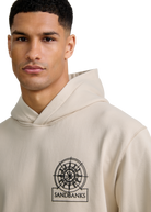 Sandbanks Sonar Print Hoodie - Stone/Black