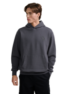 SB Embroidered Cotton Hoodie - Anthracite