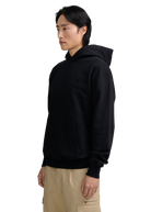 SB Embroidered Cotton Hoodie - Black