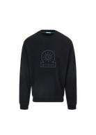 Sandbanks Raised Rubber Logo Sweatshirt - Black