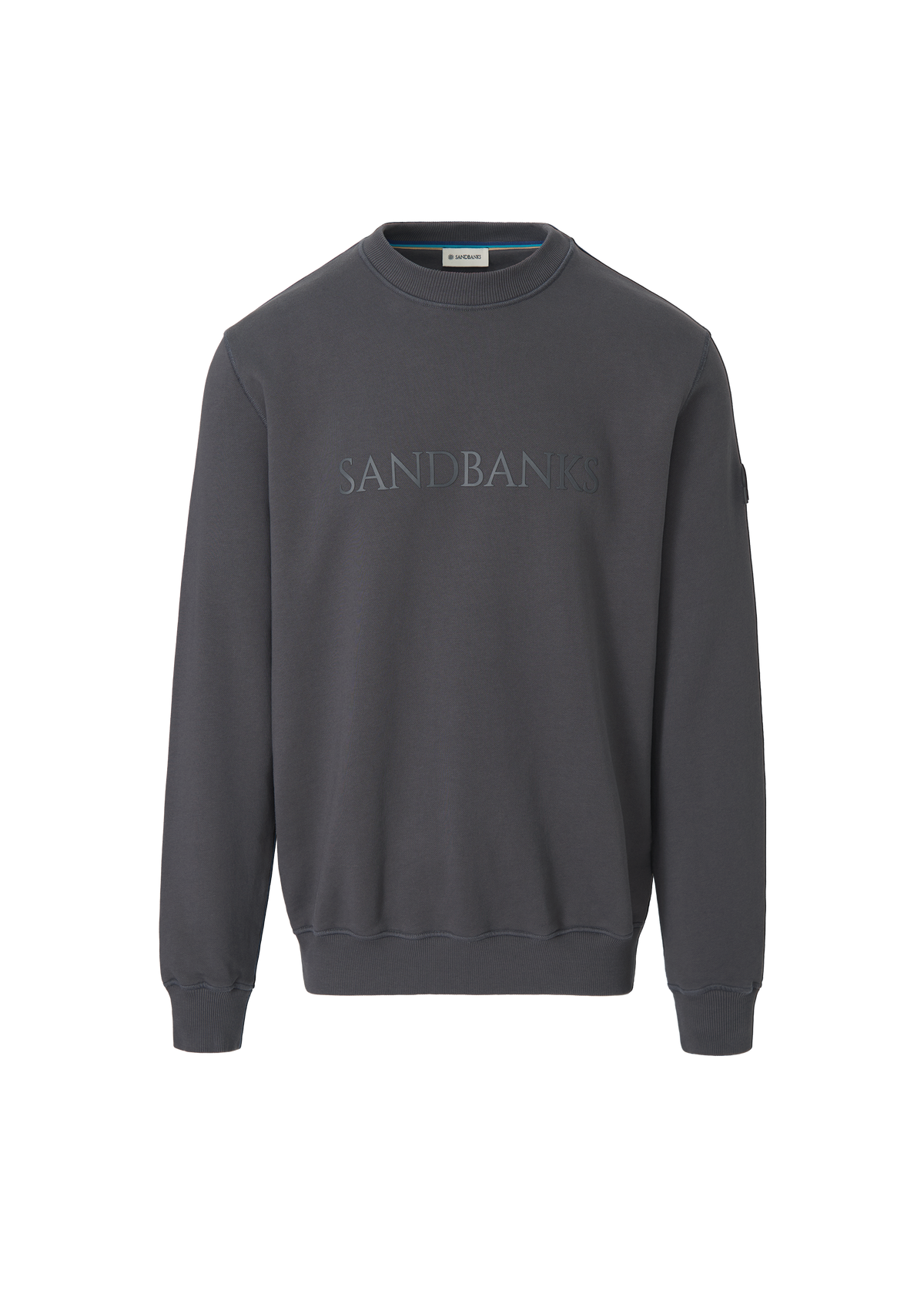 Sandbanks Raised Rubber Logo Sweatshirt - Anthracite
