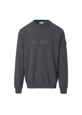 Sandbanks Raised Rubber Logo Sweatshirt - Anthracite