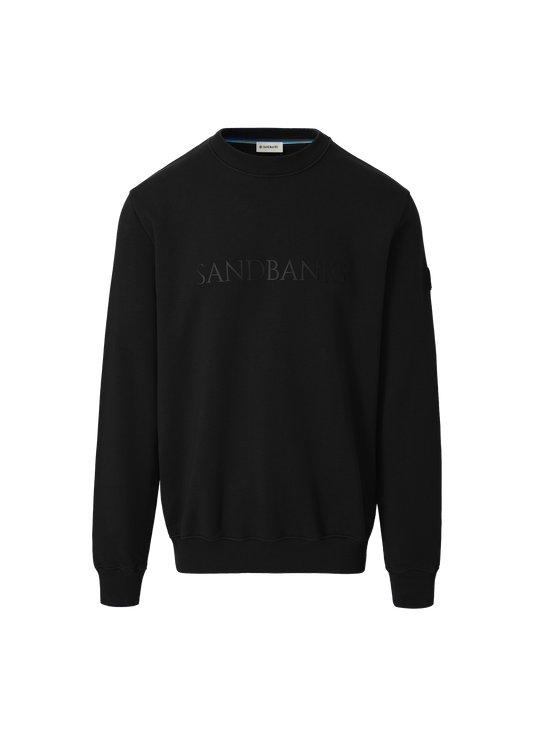 Sandbanks 3D Silicone Logo Sweatshirt - Black