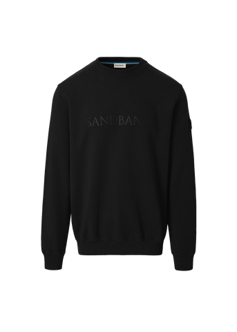 Sandbanks 3D Silicone Logo Sweatshirt - Black