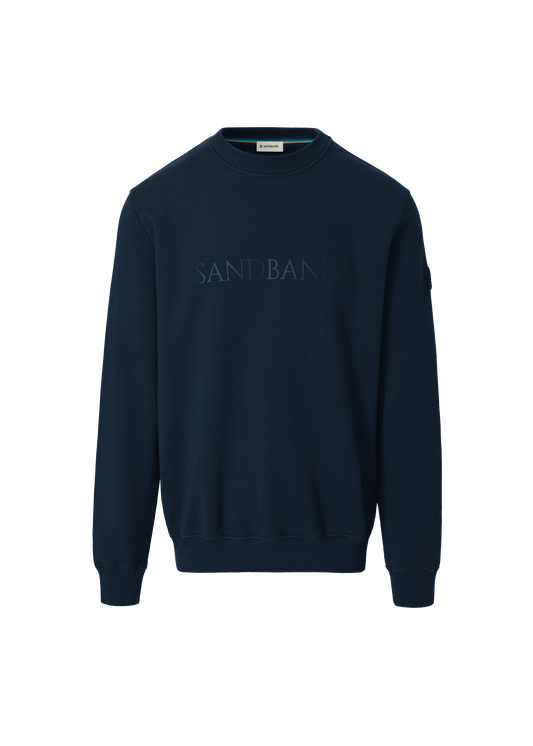 Sandbanks 3D Silicone Logo Sweatshirt - Navy