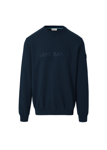 Sandbanks 3D Silicone Logo Sweatshirt - Navy
