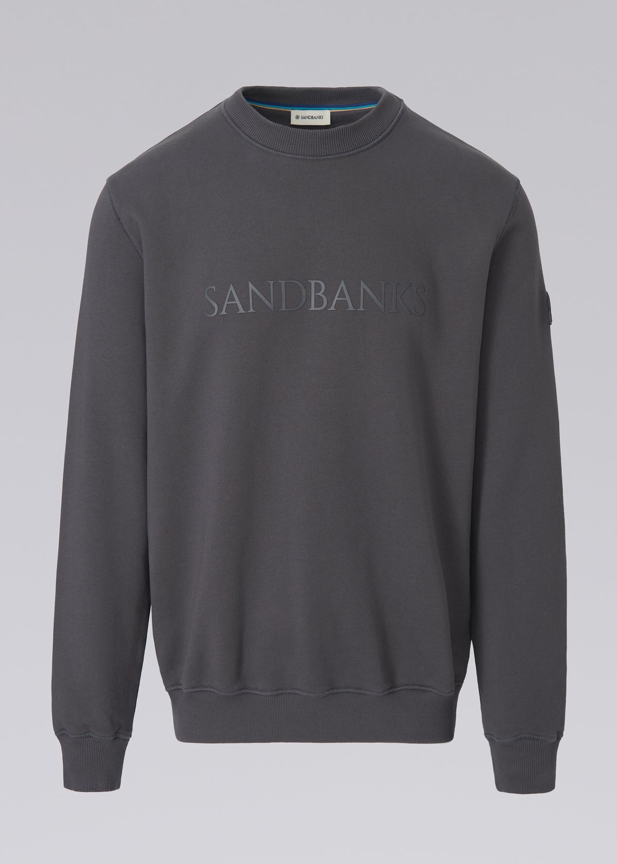 Sandbanks Raised Rubber Logo Sweatshirt - Anthracite