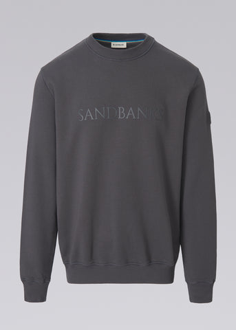 Sandbanks Raised Rubber Logo Sweatshirt - Anthracite