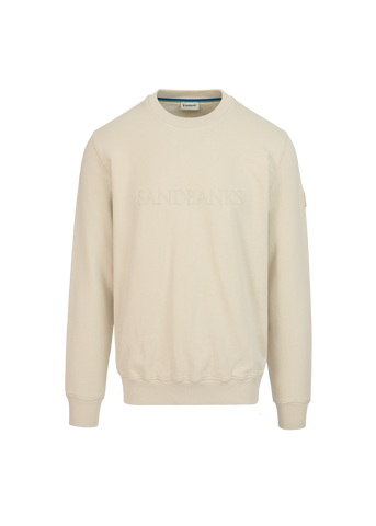 Sandbanks 3D Silicone Logo Sweatshirt - Stone