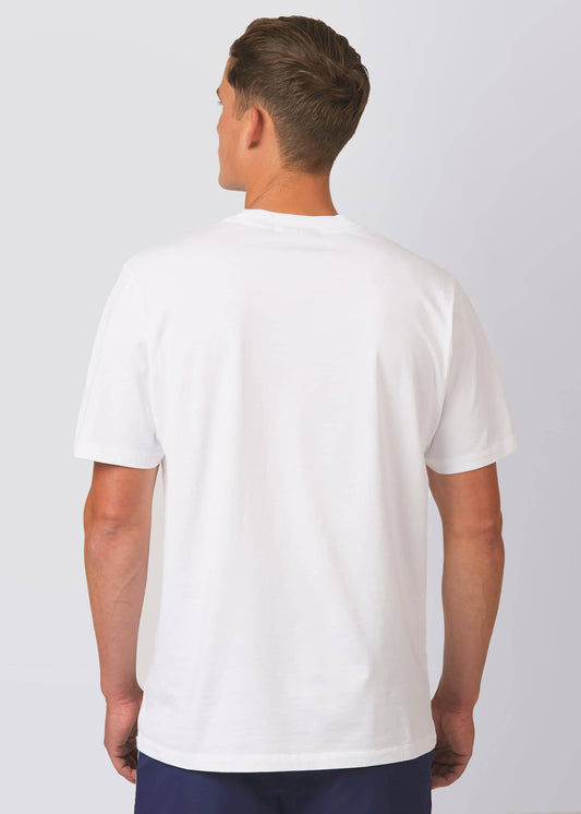 Sandbanks Tri-colour Logo T-Shirt - White