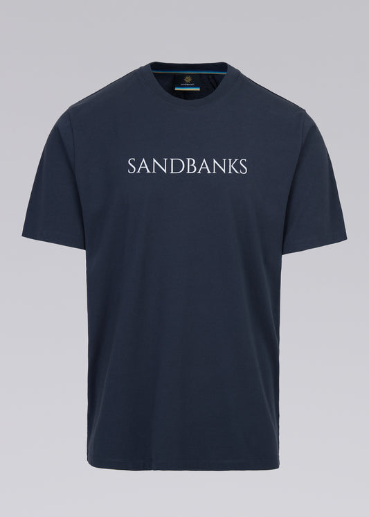 Sandbanks Logo Print T-shirt - Anthracite