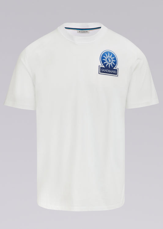 Sandbanks Gradient Appliqué T-Shirt - White/Navy