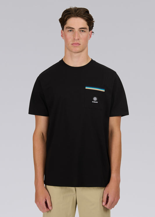 Sandbanks Mercerised Pocket T-Shirt - Black
