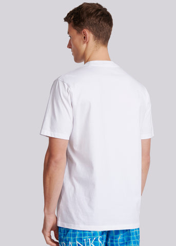 Sandbanks Mosaic Poolside Pocket T-Shirt - White