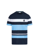 Sandbanks Mercerised Stripe T-Shirt - Navy