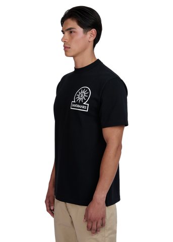 Sandbanks 3D Silicone Badge Logo T-Shirt - Black