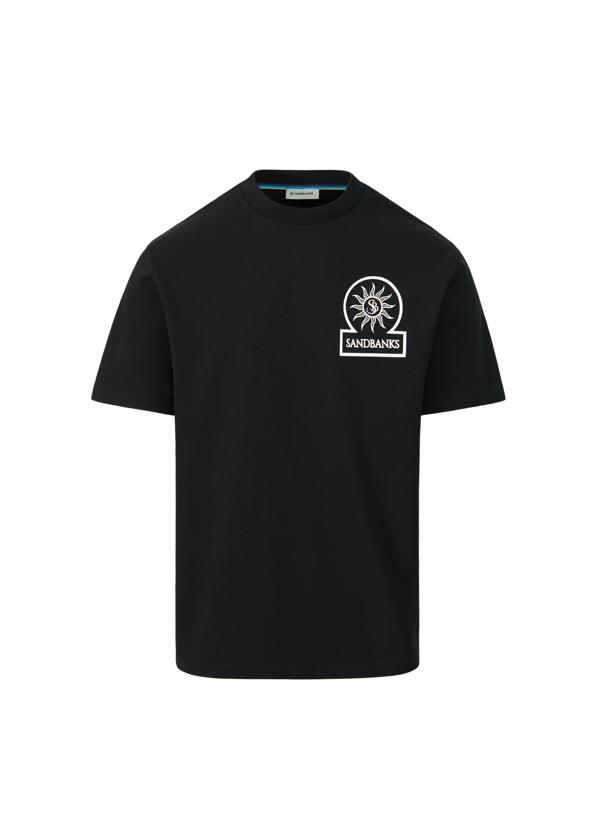 Sandbanks 3D Silicone Badge Logo T-Shirt - Black