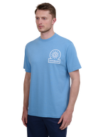 Sandbanks Logo Print Double Jersey T-shirt - Dusty Blue