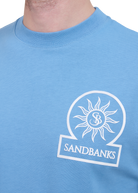 Sandbanks Logo Print Double Jersey T-shirt - Dusty Blue
