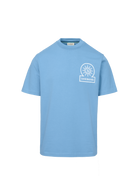 Sandbanks Logo Print Double Jersey T-shirt - Dusty Blue