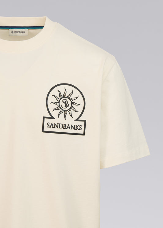 Sandbanks Raised Rubber Print T-Shirt - Natural