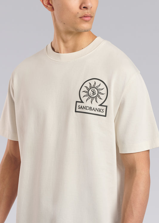 Sandbanks Raised Rubber Print T-Shirt - Natural
