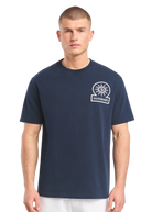 Sandbanks 3D Silicone Badge Logo T-Shirt - Navy