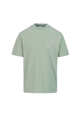 Sandbanks 3D Silicone Badge Logo T-Shirt - Sage