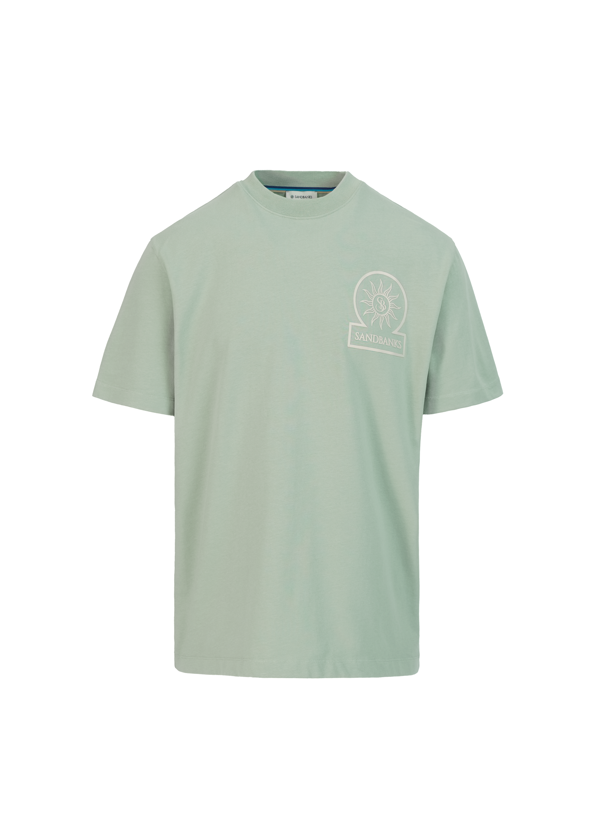 Sandbanks Logo Print Double Jersey T-shirt - Sage