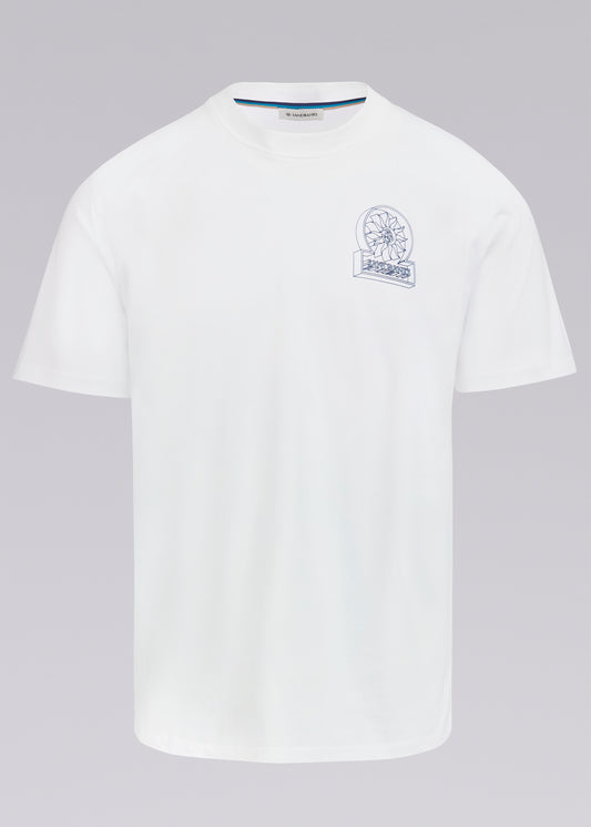 Sandbanks 3D Logo Print T-Shirt - White