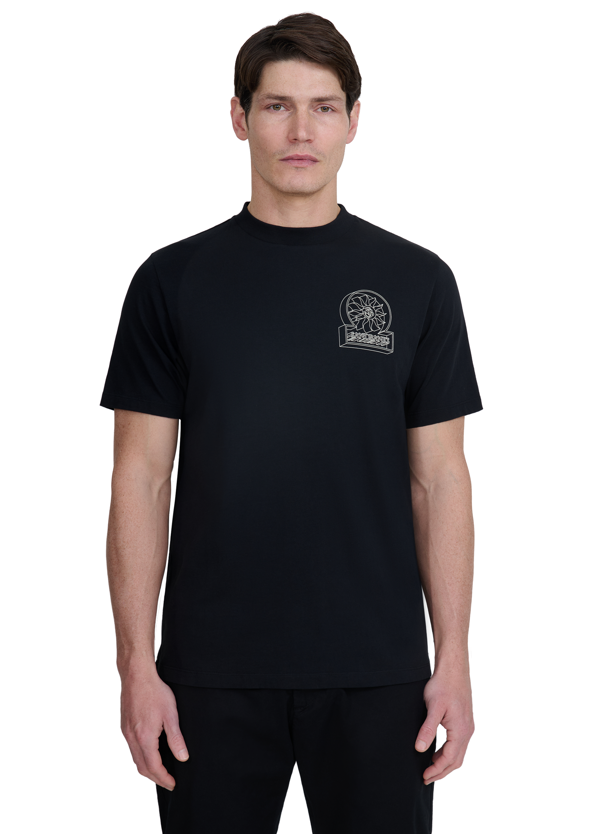 Sandbanks 3D Logo Print T-shirt - Black