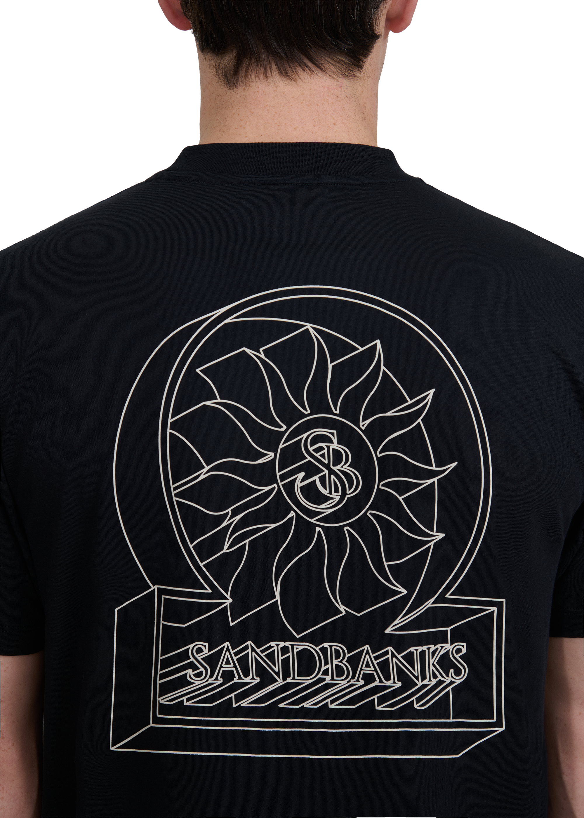 Sandbanks 3D Logo Print T-shirt - Black