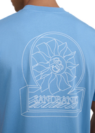 Sandbanks 3D Logo Print T-shirt - Dusty Blue