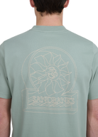 Sandbanks 3D Logo Print T-shirt - Sage