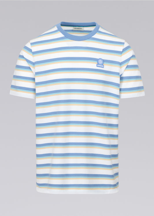Sandbanks Tri-Colour Fade Stripe T-Shirt - Multi
