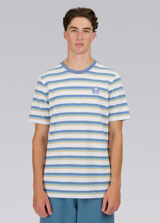 Sandbanks Tri-Colour Fade Stripe T-Shirt - Multi