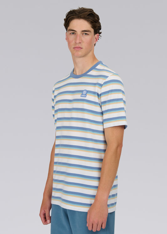 Sandbanks Tri-Colour Fade Stripe T-Shirt - Multi