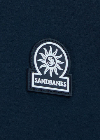 Sandbanks Tri-colour Neck T-Shirt - Navy
