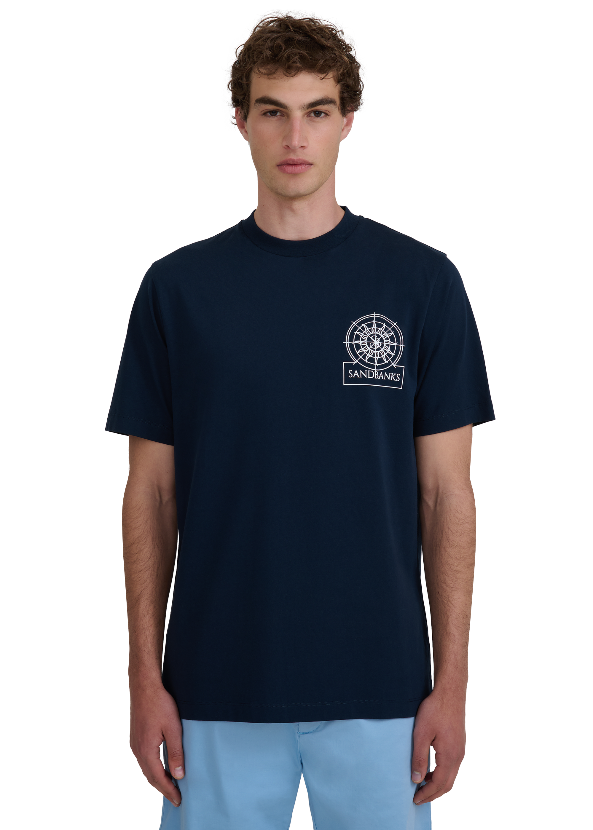 Sandbanks Sonar T-Shirt - Navy/White