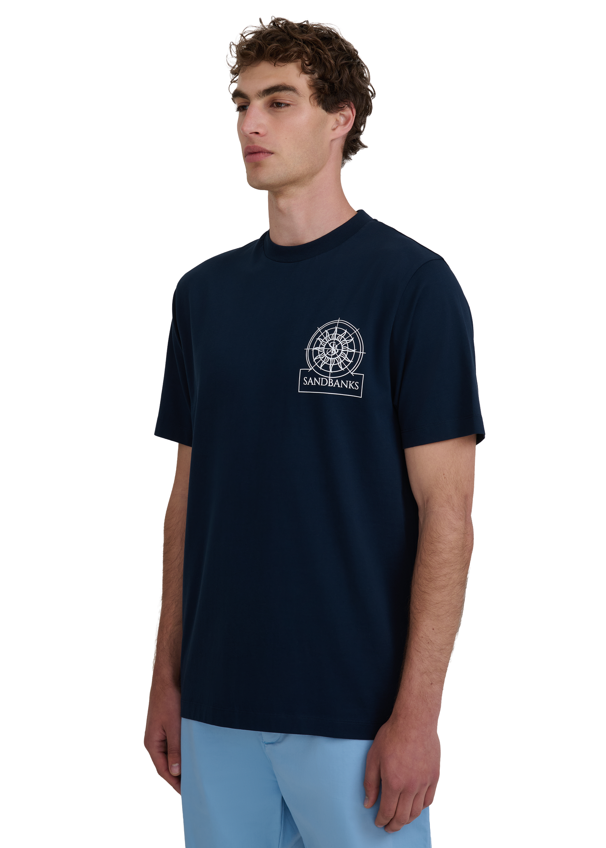 Sandbanks Sonar T-Shirt - Navy/White